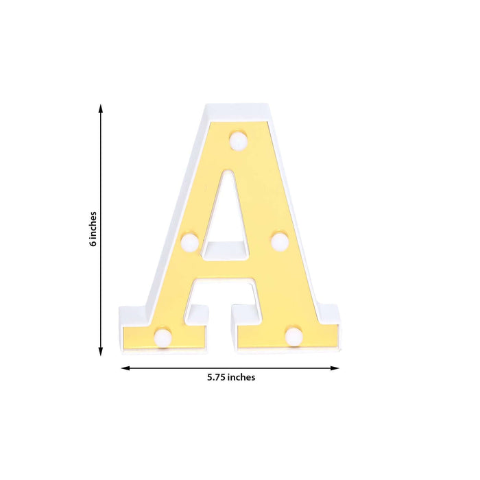 Yellow letter "A" decorative wall art, 5.75 x 6 inches.