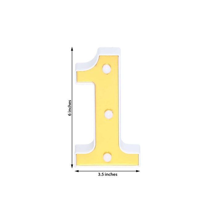 Yellow number 1 wall decor, 6 inches tall and 3.5 inches wide