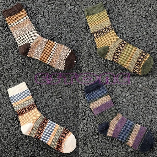 4 Pairs of Vintage Warm Socks