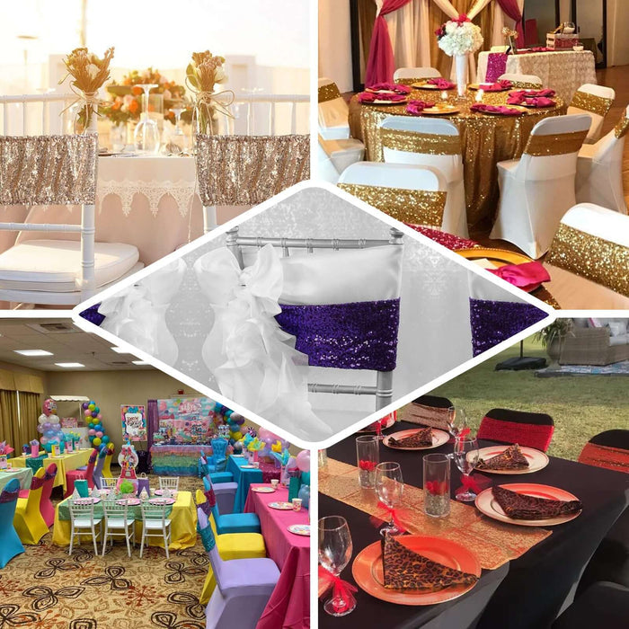Colorful decorated tables and chairs for events and celebrations.