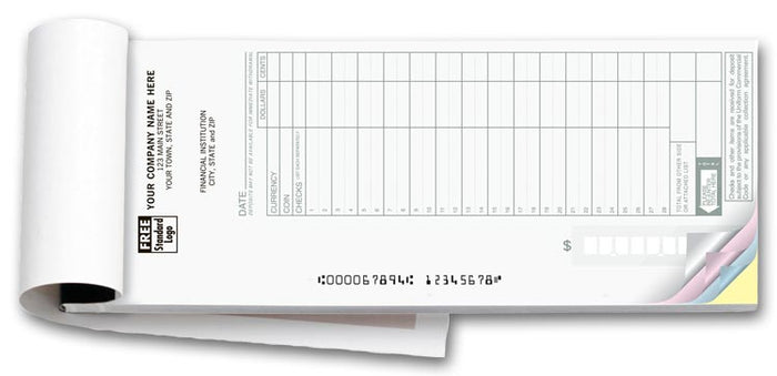 5Forms 100058 2-Part Booked Deposit Tickets Extra Lines for Deposits
