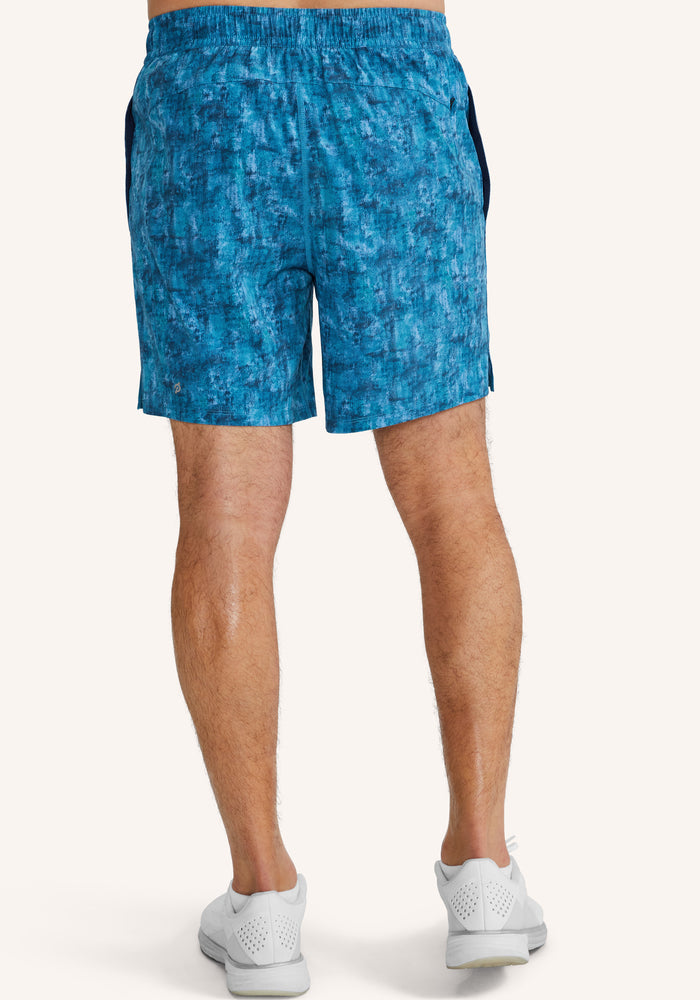7" Lined Printed Turin Short