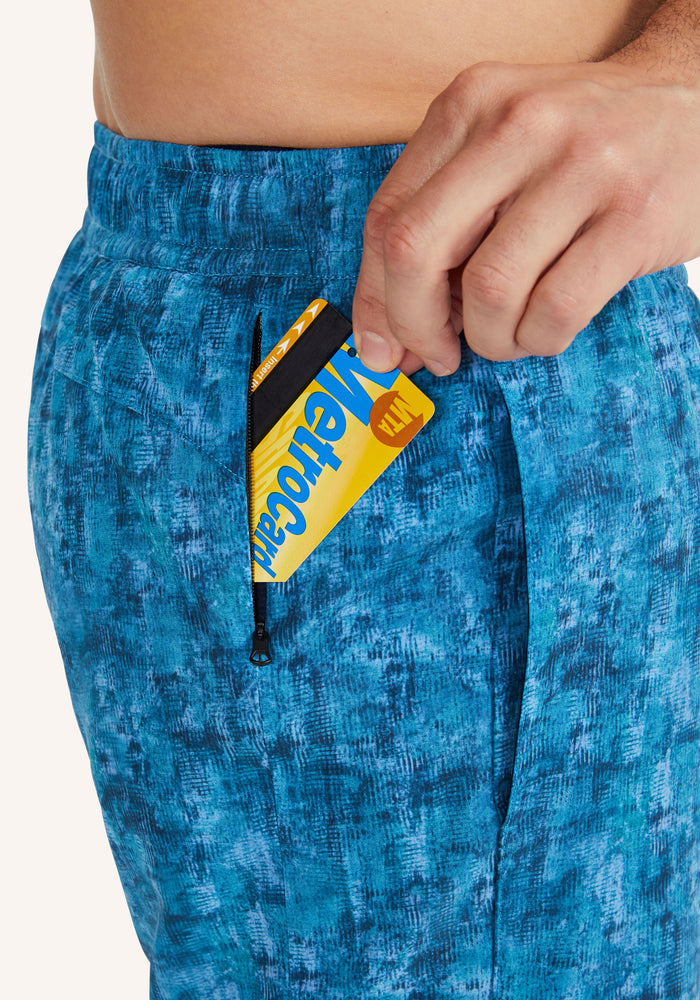 7" Lined Printed Turin Short