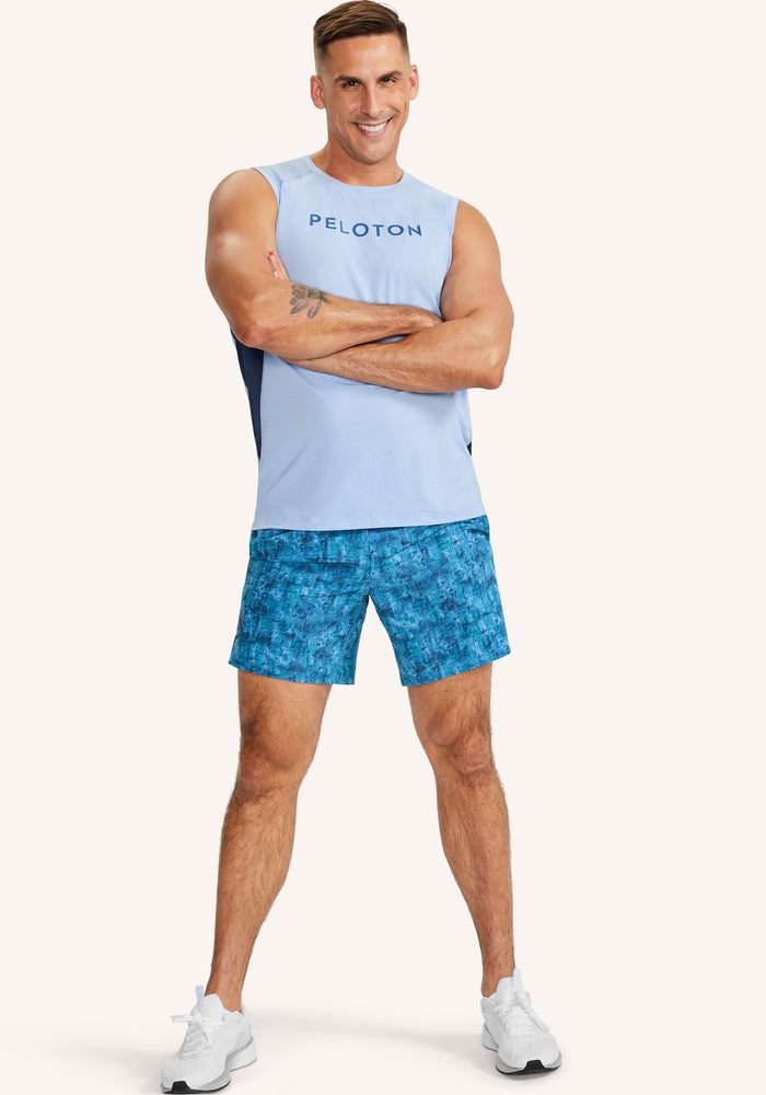 7" Lined Printed Turin Short