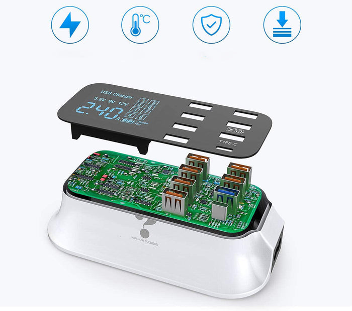 8-Port Charging Station