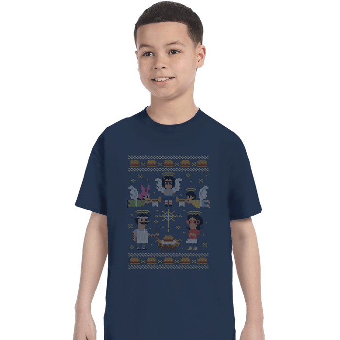 Shirts T-Shirts, Youth / XL / Navy A Juicy Delicious Christmas