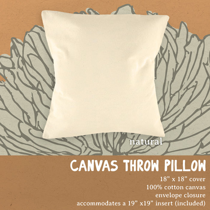 Abstract Painted States - Custom Square Canvas Pillow