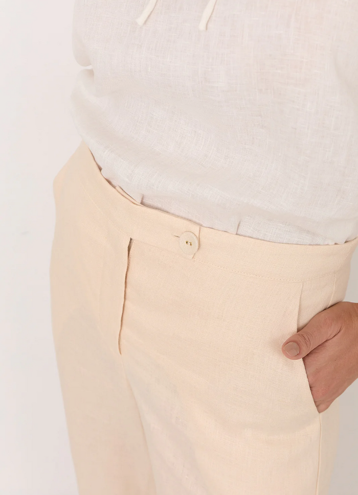 Adorne Agatha Linen Crop Pants