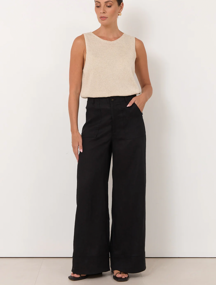 Adorne Avalon wide leg Linen Pants