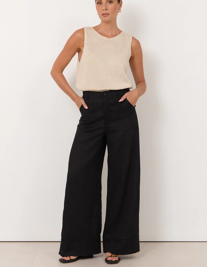 Adorne Avalon wide leg Linen Pants