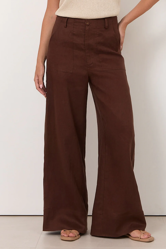Adorne Avalon wide leg Linen Pants
