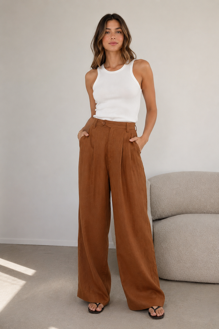 Adorne Karmine Linen Pants
