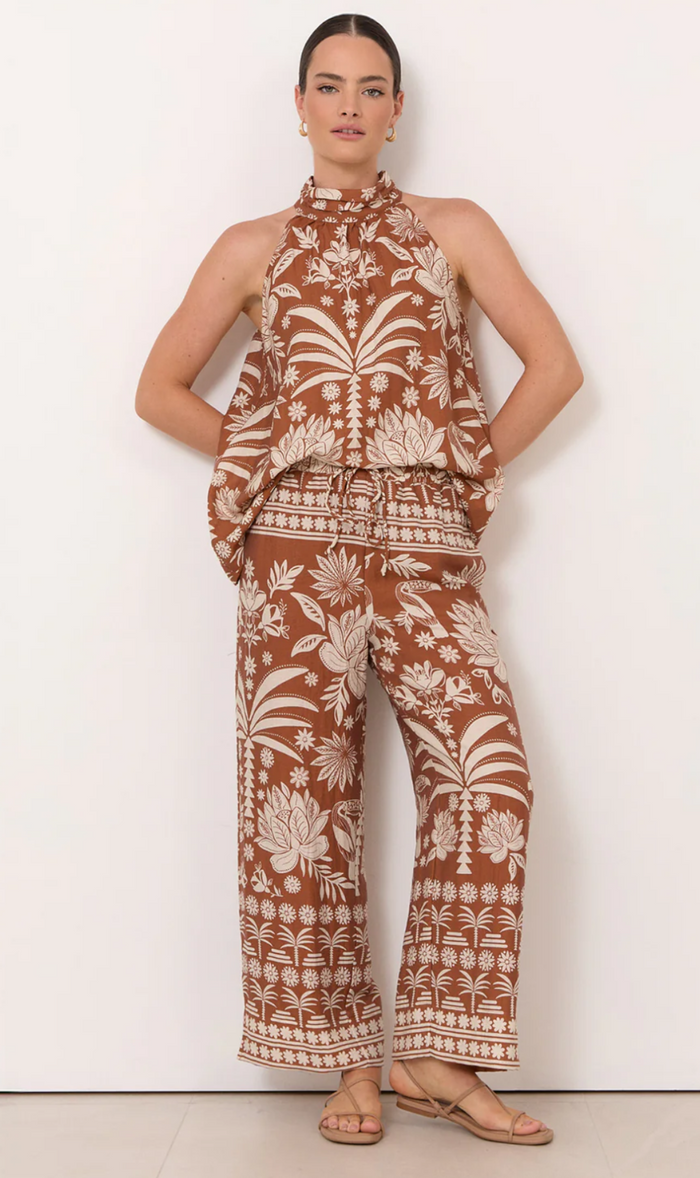 Adorne KENDRA HAWAII PRINT HIGH NECK TOP (PRINT)