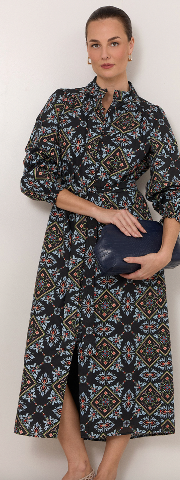 Adorne Lilian Embroidered Shirt Dress