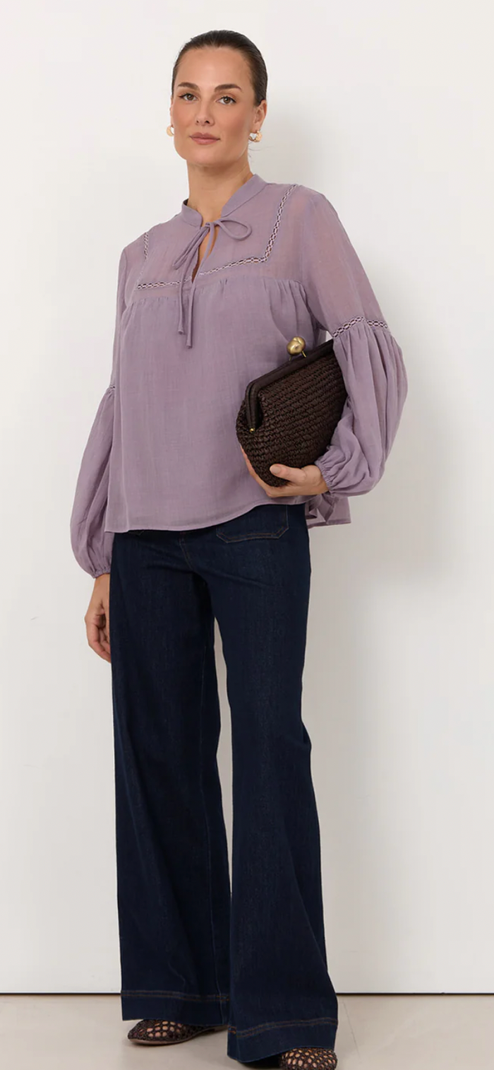 Adorne Rana Blouse in Lilac
