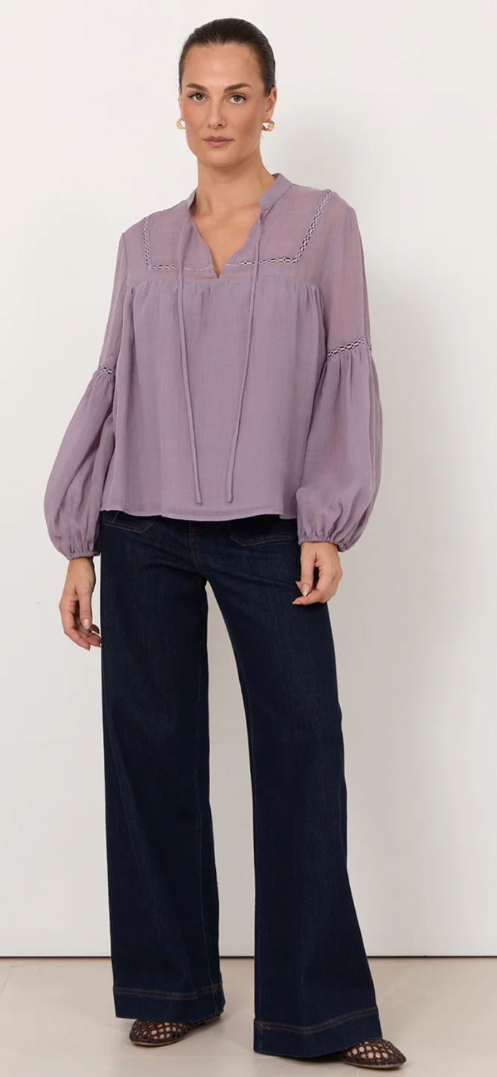 Adorne Rana Blouse in Lilac