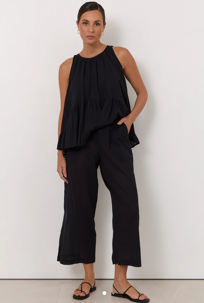 Adorne Romeo Cropped Cotton Pants