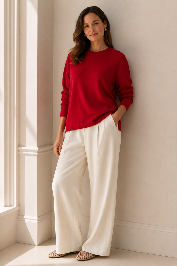 Adorne Rowan Cotton Cashmere Knit