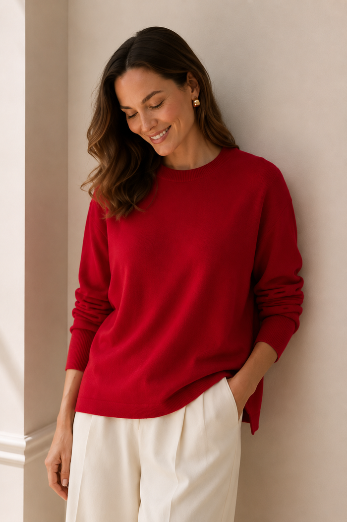 Adorne Rowan Cotton Cashmere Knit