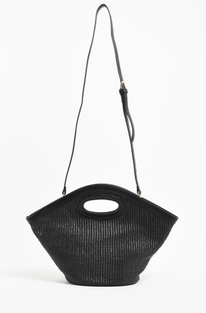 Adorne Skye Woven Small Bag in Black