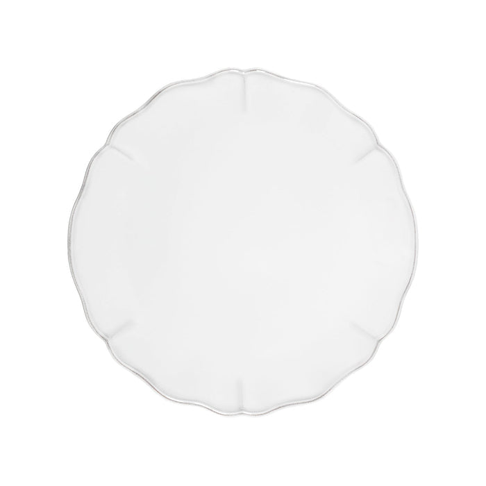 Alentejo White Stoneware Charger Plate and Platter — overall form and detail