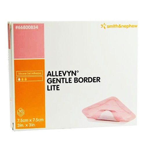 Allevyn Gentle Border Lite Smith & Nephew Silicone Hydrocellular Foam Dressing: 3" x 3" , Sterile, 10 Count Pink 62600967