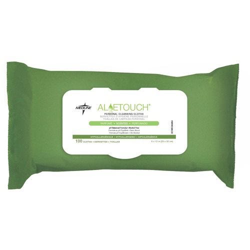 Aloetouch Personal Cleansing Wipes, Pack of 100, Case of 6 (600 Total) 82705954