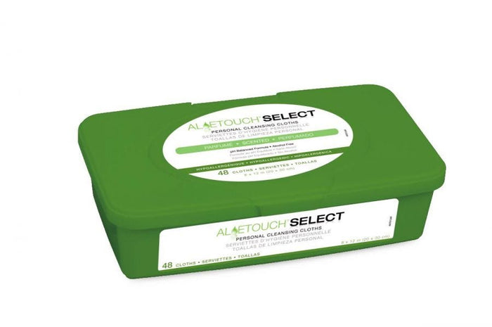 Aloetouch SELECT Premium Spunlace Personal Cleansing Wipes Scented 1 Tub of 48 12556401