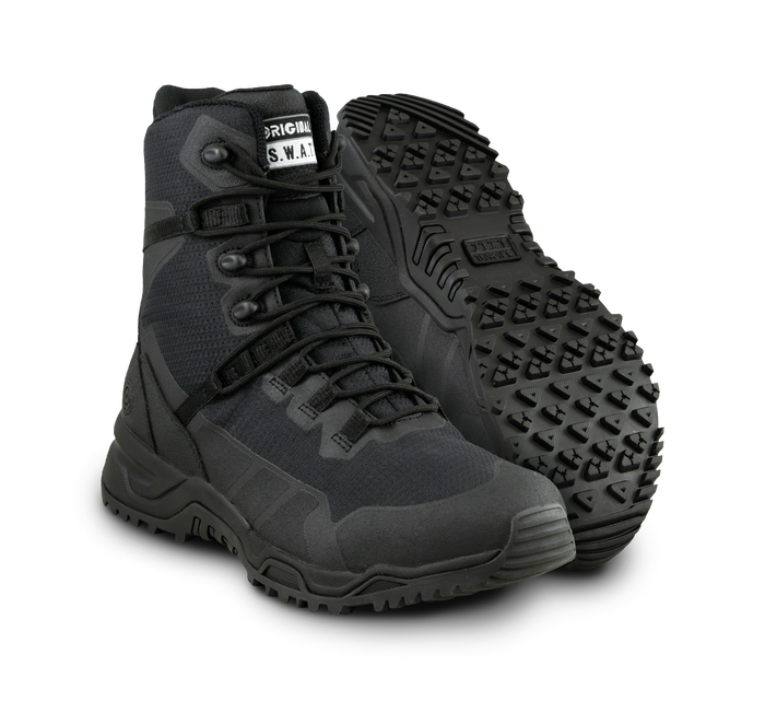 Original SWAT best police boots featuring a non-marking rubber outsole.