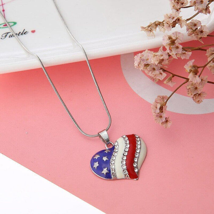 American flag necklace