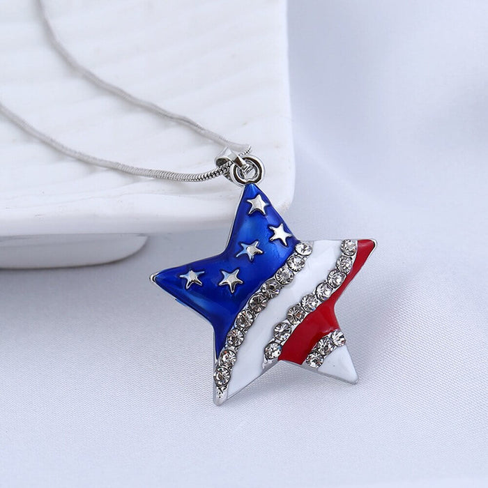 American flag necklace
