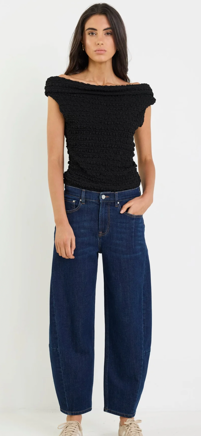 Among The Brave -Graduate DARK BLUE STRETCH Barrel Jeans