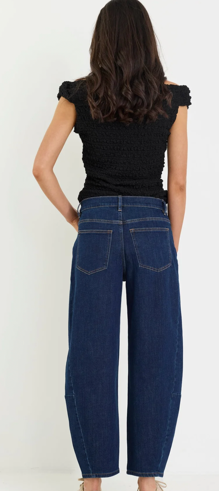 Among The Brave -Graduate DARK BLUE STRETCH Barrel Jeans