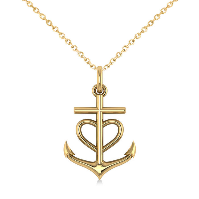 Anchor Heart Necklace