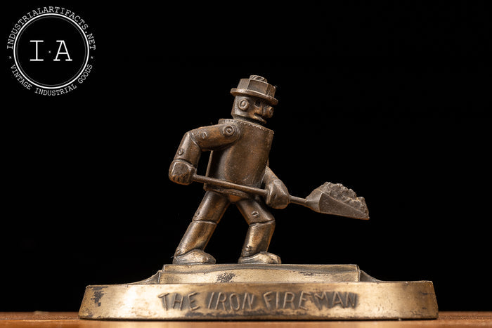 Antique Bronze "Iron Fireman" Ashtray