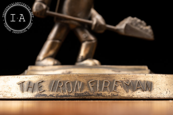 Antique Bronze "Iron Fireman" Ashtray