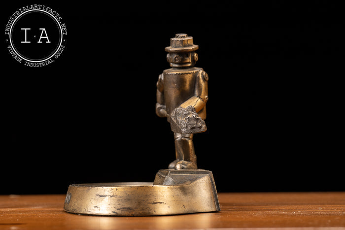 Antique Bronze "Iron Fireman" Ashtray