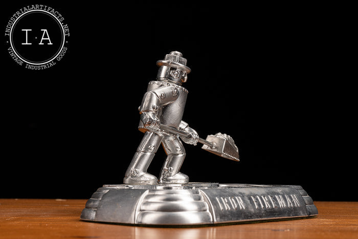 Antique Iron Fireman Ashtray