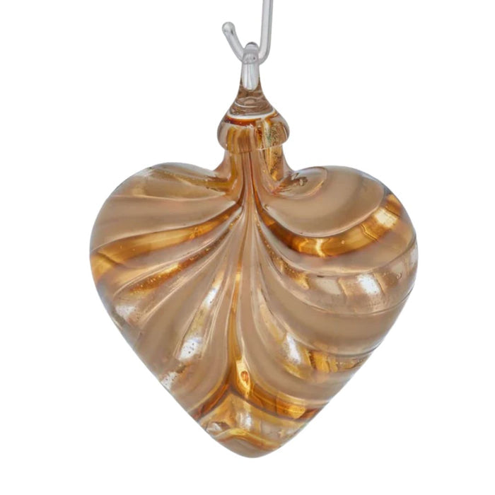 Artisan Heart Ornament - Golden Amber
