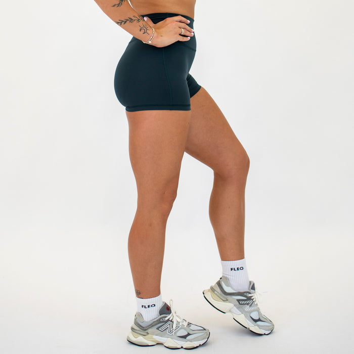 Magical Forest No Front Seam High Rise Spandex Shorts