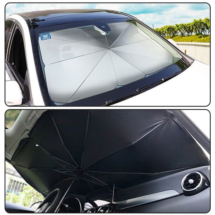 Automotive windshield sunshade