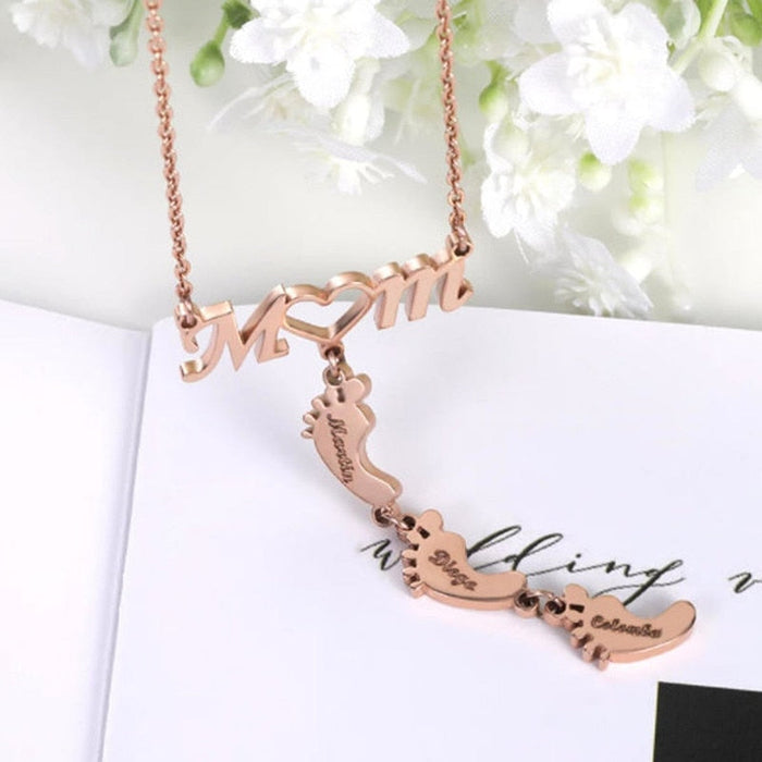 Baby Feet Mother Necklace