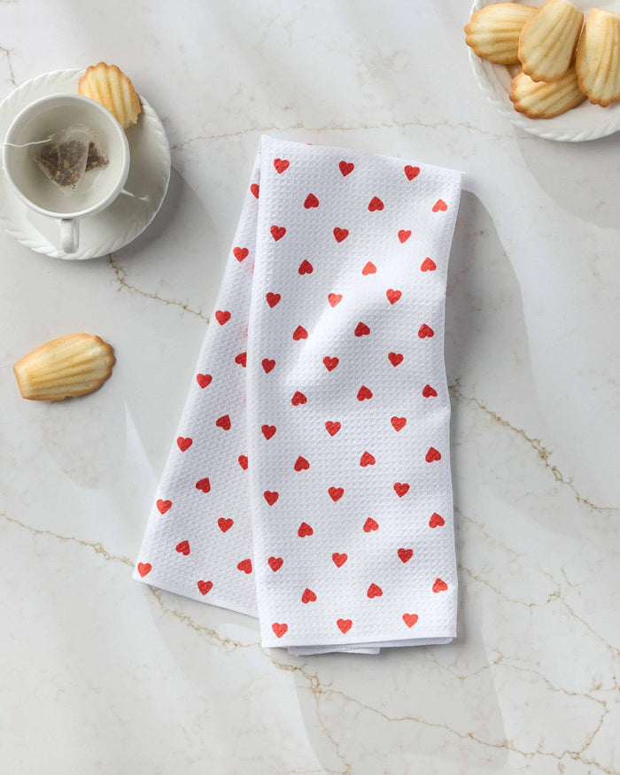 Baby Hearts Tea Towel