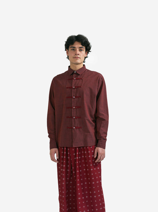 “Baju Bapak” - Lurik Long Sleeve Shirt