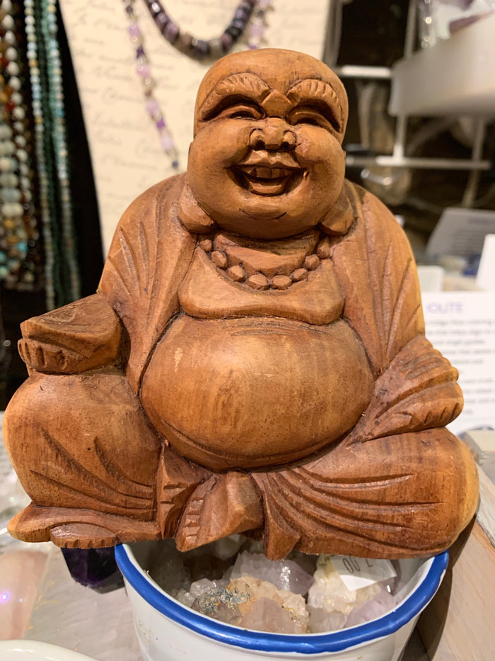 Bali Teak Abundance Buddha