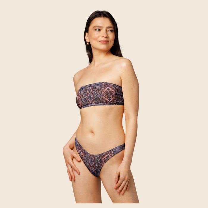 Banyan Tree Roots Print Recycled Bandeau Bikini