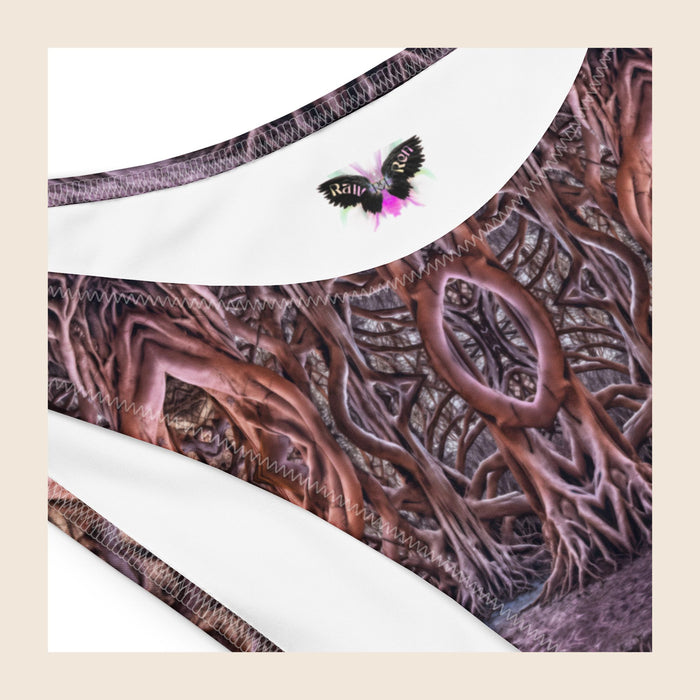 Banyan Tree Roots Print Recycled Bandeau Bikini