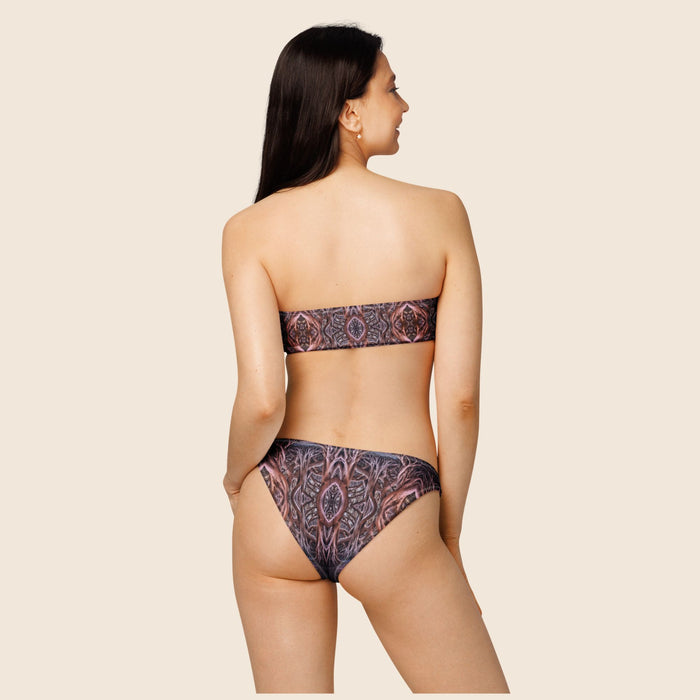Banyan Tree Roots Print Recycled Bandeau Bikini