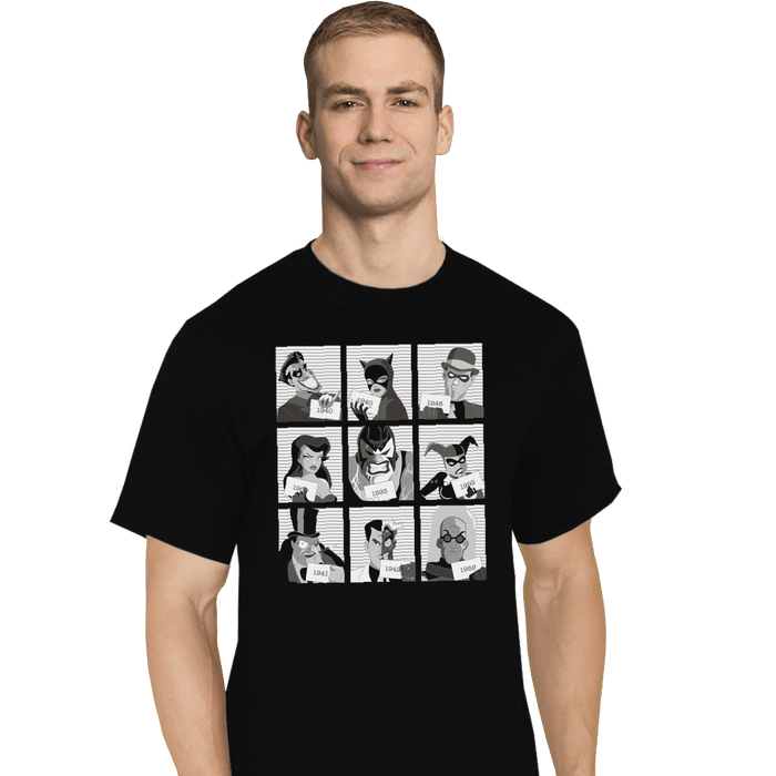 Shirts T-Shirts, Tall / Large / Black Bat Villains Jail