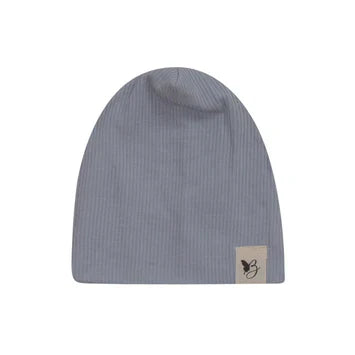 beanie ribbed - light blue